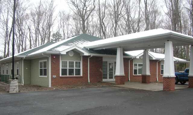 A bungalow-style community residence